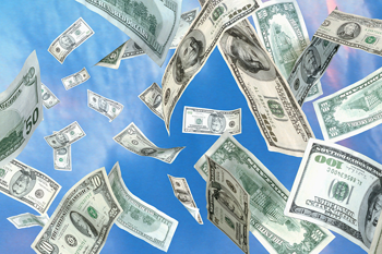 money-flying