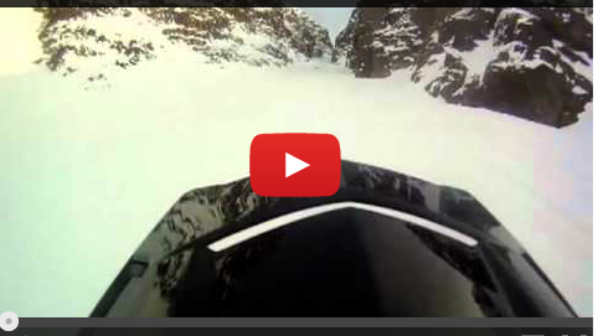 snow mobile out of contro;